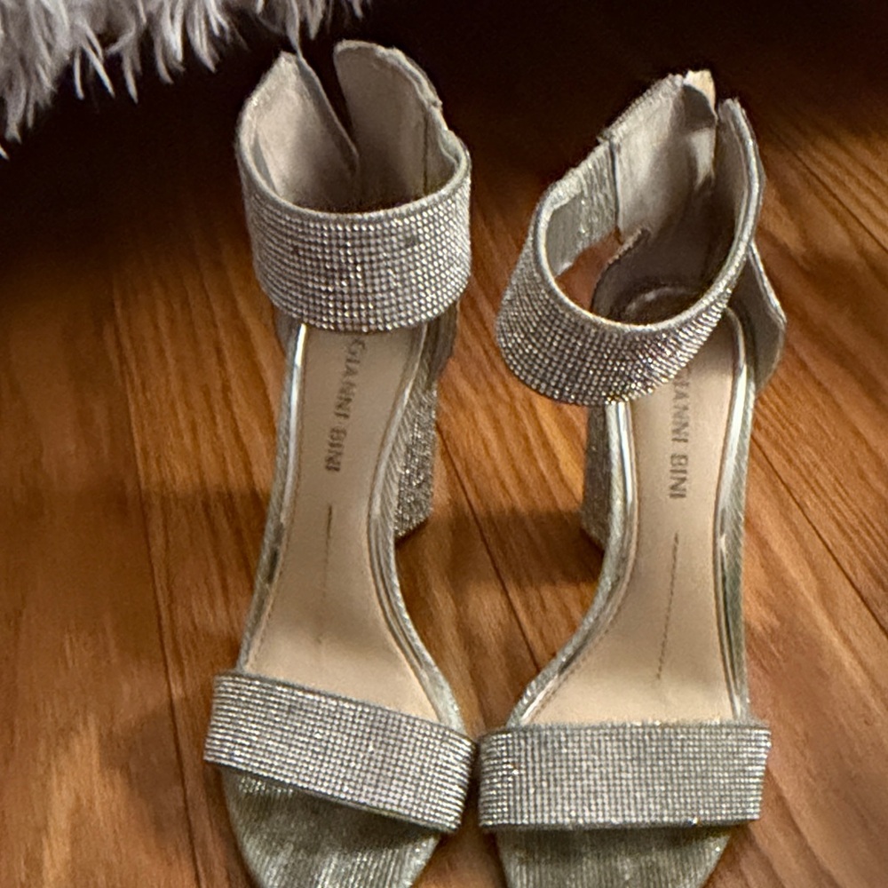 Gianni Bini Sparkling Silver Heels